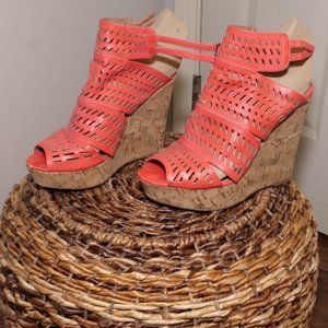 Charles brand Coral wedges